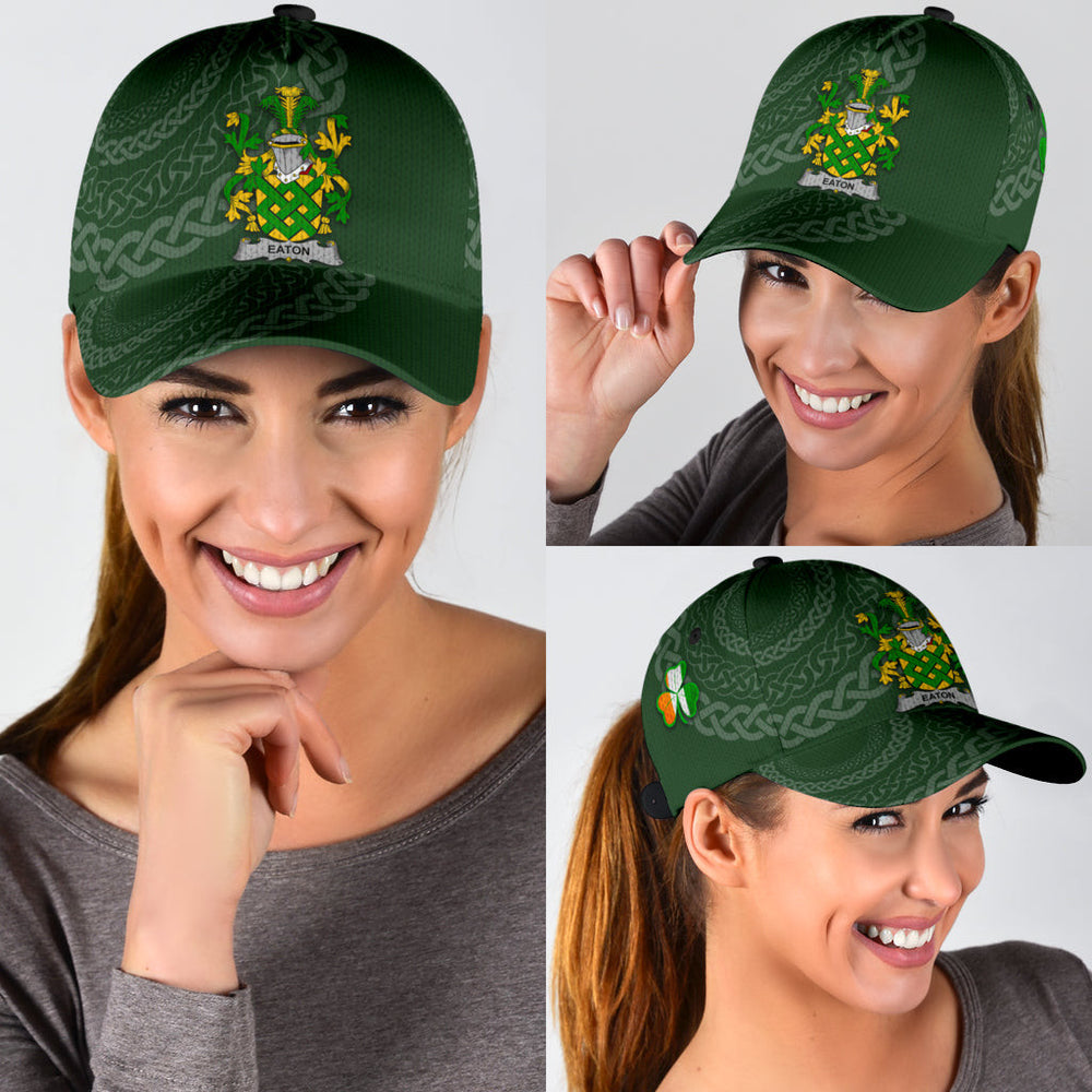 Clan Eaton Coat Of Arms - Irish Family Crest St Patrick's Day Classic CapDW93 Classic Cap - Eaton Coat Of Arms St Patrick's Day Classic Cap Irish Cap   