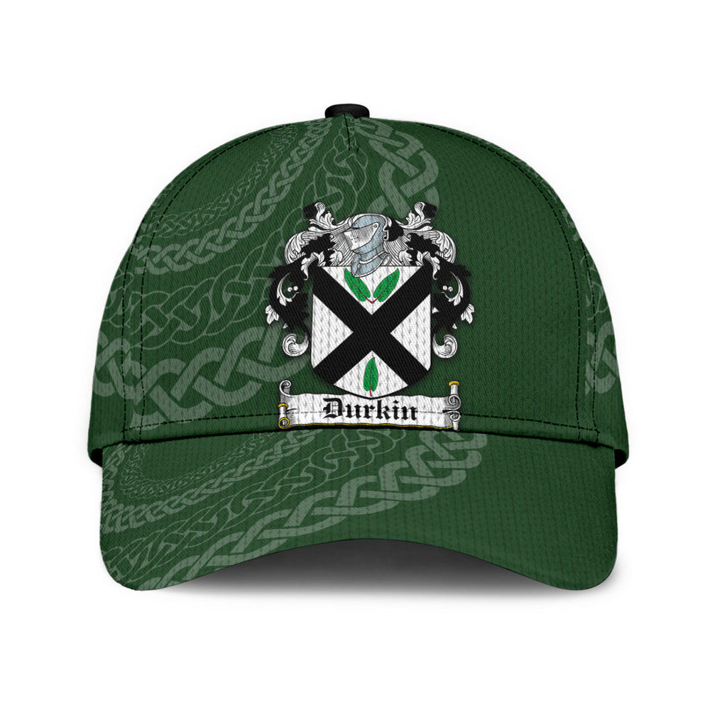 Clan Durkin Coat Of Arms - Irish Family Crest St Patrick's Day Classic CapLV38 Classic Cap - Durkin Coat Of Arms St Patrick's Day Classic Cap Irish Cap   