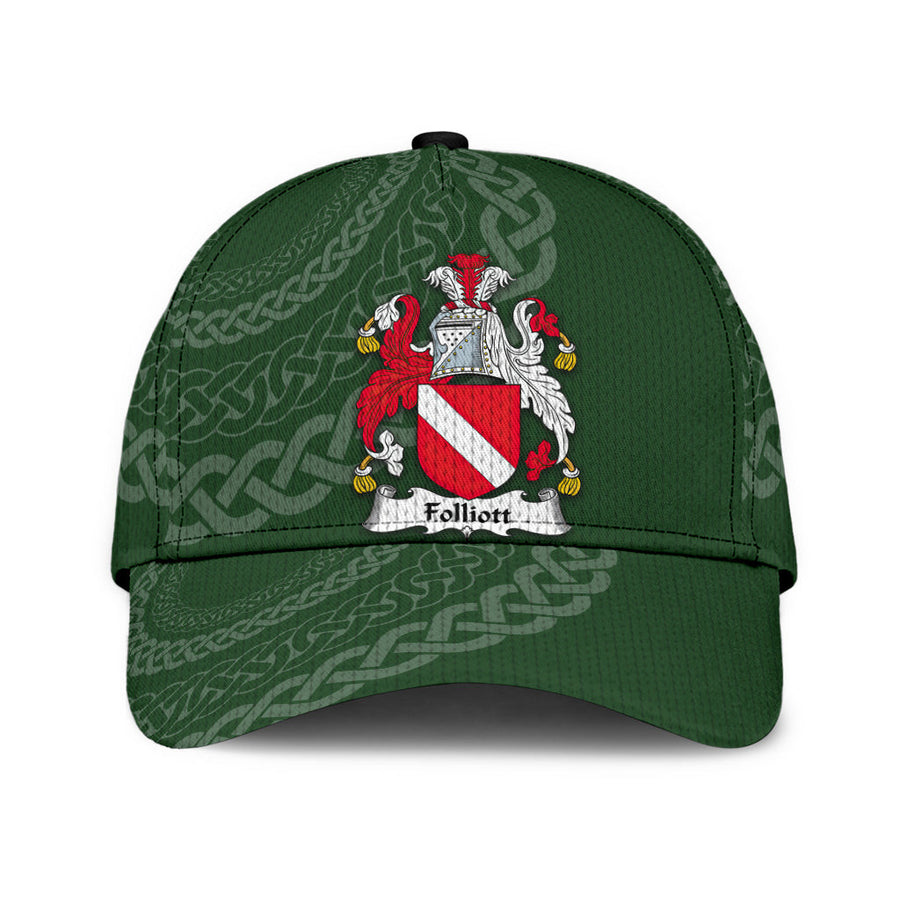Clan Folliott Coat Of Arms - Irish Family Crest St Patrick's Day Classic CapNH36 Classic Cap - Folliott Coat Of Arms St Patrick's Day Classic Cap Irish Cap   