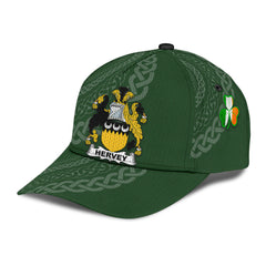 Clan Hervey Coat Of Arms - Irish Family Crest St Patrick's Day Classic CapFW16 Classic Cap - Hervey Coat Of Arms St Patrick's Day Classic Cap Irish Cap   