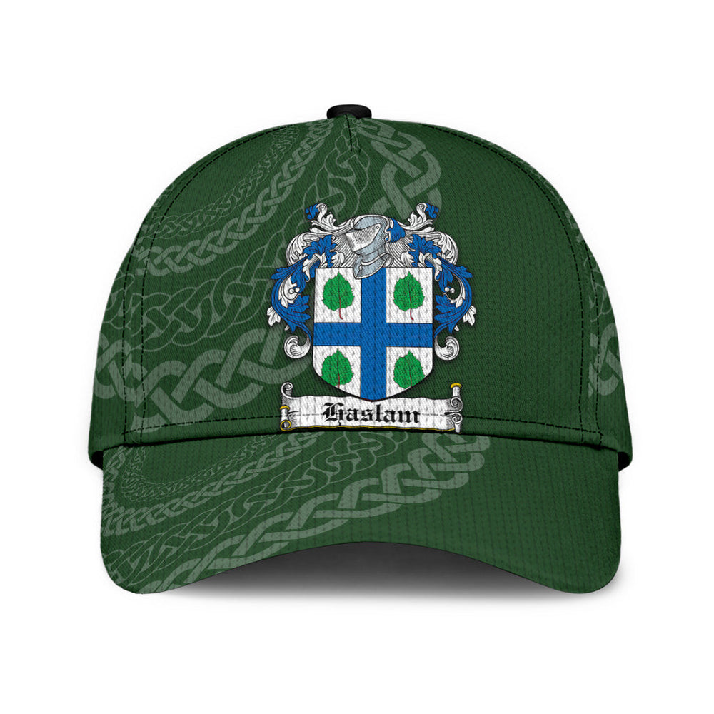 Clan Haslam Coat Of Arms - Irish Family Crest St Patrick's Day Classic CapOQ91 Classic Cap - Haslam Coat Of Arms St Patrick's Day Classic Cap Irish Cap   