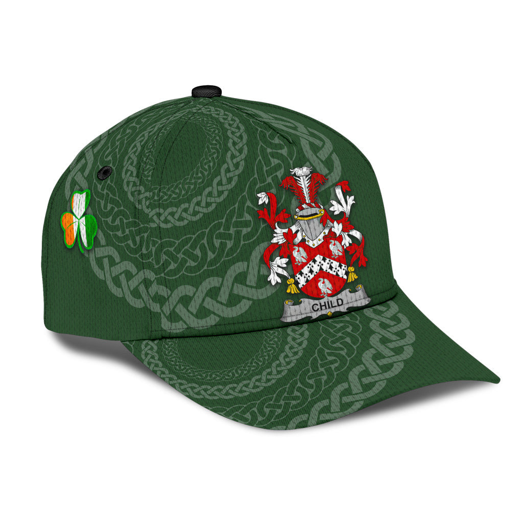 Clan Child Coat Of Arms - Irish Family Crest St Patrick's Day Classic CapFO92 Classic Cap - Child Coat Of Arms St Patrick's Day Classic Cap Irish Cap   