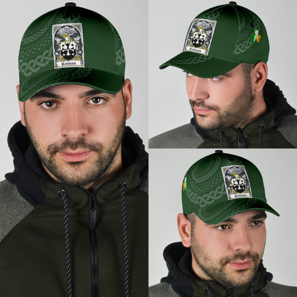 Clan Colman Coat Of Arms - Irish Family Crest St Patrick's Day Classic CapPD54 Classic Cap - Colman Coat Of Arms St Patrick's Day Classic Cap Irish Cap   