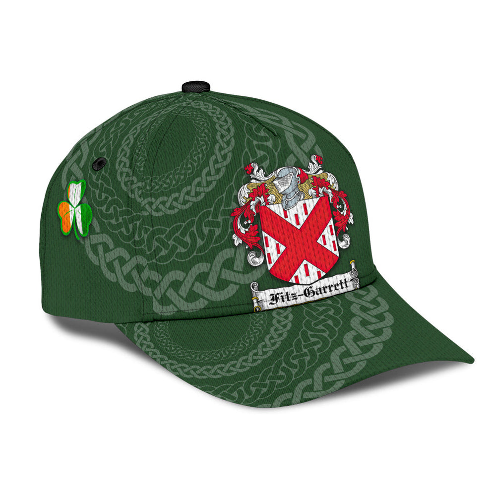 Clan Fitzgarrett Coat Of Arms - Irish Family Crest St Patrick's Day Classic CapWL40 Classic Cap - Fitzgarrett Coat Of Arms St Patrick's Day Classic Cap Irish Cap   