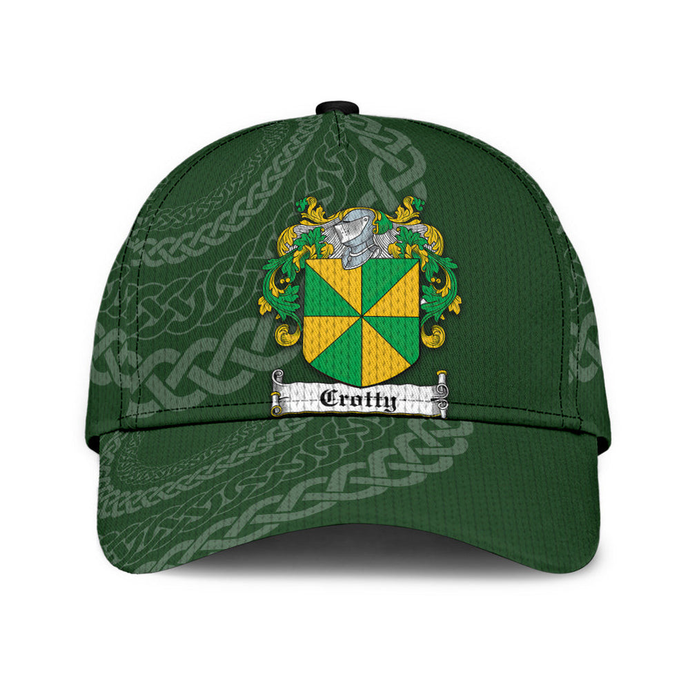 Clan Crotty Coat Of Arms - Irish Family Crest St Patrick's Day Classic CapLD17 Classic Cap - Crotty Coat Of Arms St Patrick's Day Classic Cap Irish Cap   