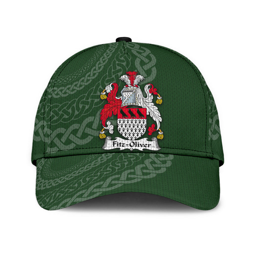 Clan Fitzoliver Coat Of Arms - Irish Family Crest St Patrick's Day Classic CapRF97 Classic Cap - Fitzoliver Coat Of Arms St Patrick's Day Classic Cap Irish Cap   