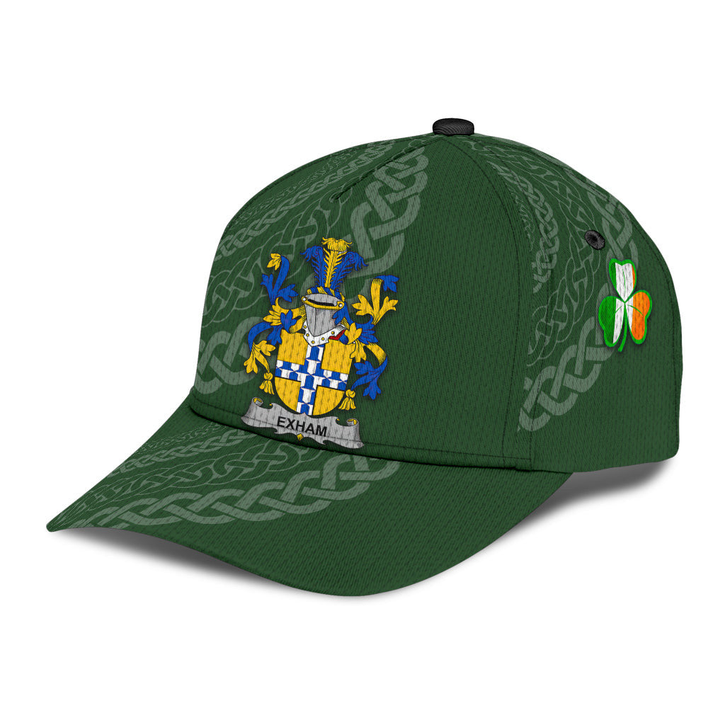Clan Exham Coat Of Arms - Irish Family Crest St Patrick's Day Classic CapYF97 Classic Cap - Exham Coat Of Arms St Patrick's Day Classic Cap Irish Cap   