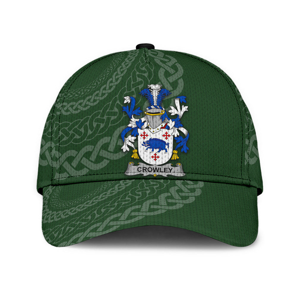 Clan Crowley Coat Of Arms - Irish Family Crest St Patrick's Day Classic CapBE87 Classic Cap - Crowley Coat Of Arms St Patrick's Day Classic Cap Irish Cap   