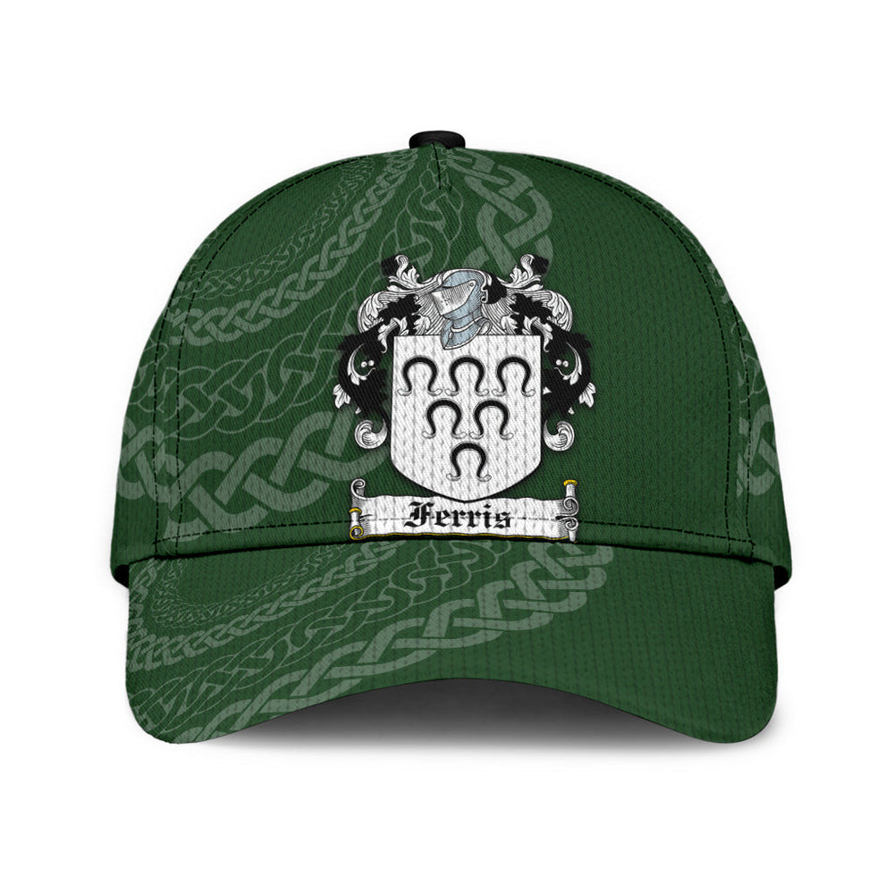 Clan Ferris Coat Of Arms - Irish Family Crest St Patrick's Day Classic CapKR40 Classic Cap - Ferris Coat Of Arms St Patrick's Day Classic Cap Irish Cap   