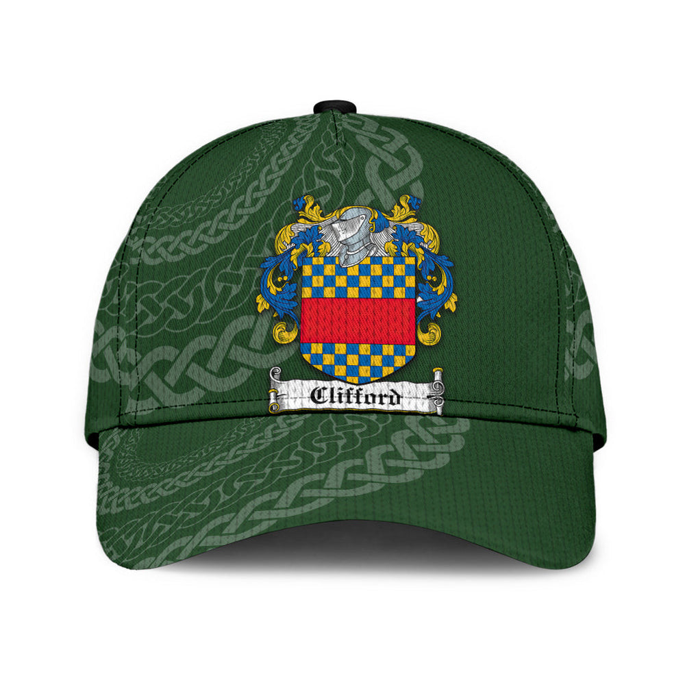 Clan Clifford Coat Of Arms - Irish Family Crest St Patrick's Day Classic CapDO25 Classic Cap - Clifford Coat Of Arms St Patrick's Day Classic Cap Irish Cap   