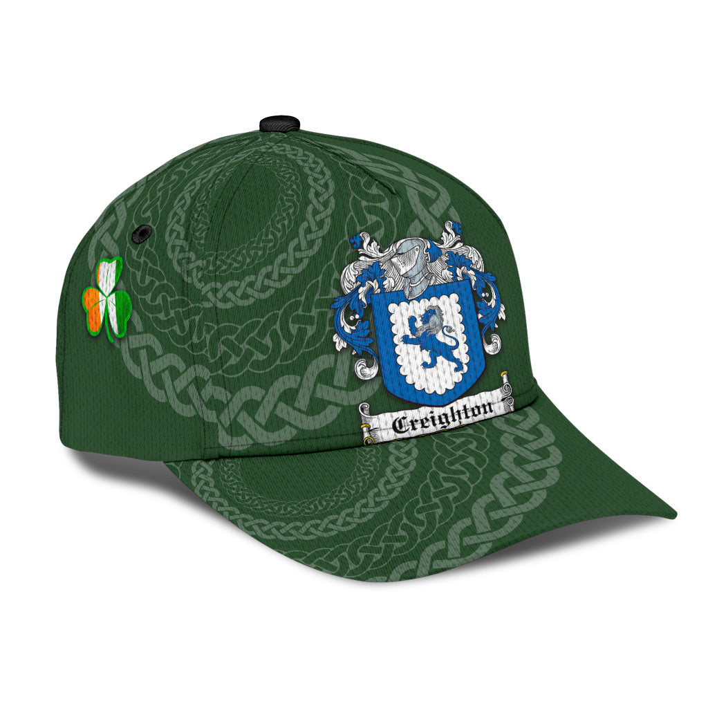 Clan Creighton Coat Of Arms - Irish Family Crest St Patrick's Day Classic CapFF34 Classic Cap - Creighton Coat Of Arms St Patrick's Day Classic Cap Irish Cap   