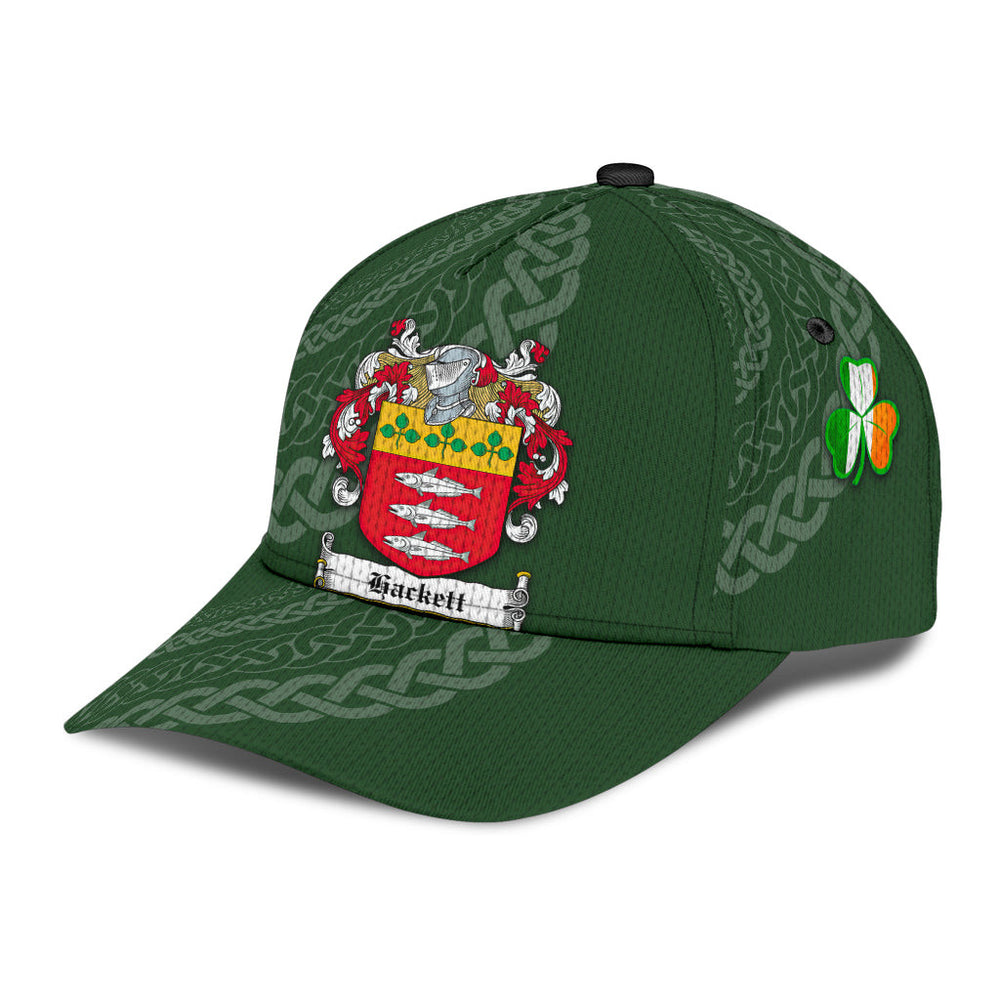 Clan Hackett Coat Of Arms - Irish Family Crest St Patrick's Day Classic CapCW31 Classic Cap - Hackett Coat Of Arms St Patrick's Day Classic Cap Irish Cap   
