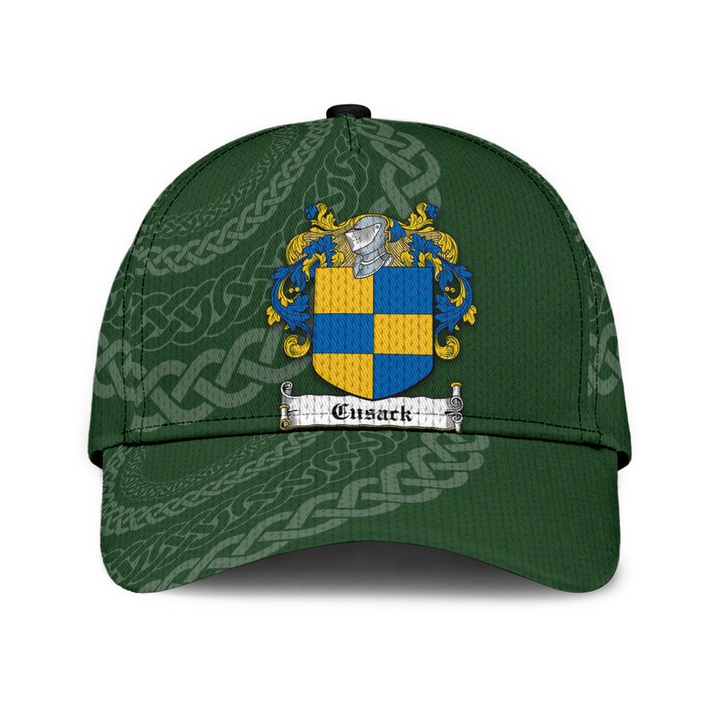 Clan Cusack Coat Of Arms - Irish Family Crest St Patrick's Day Classic CapGV10 Classic Cap - Cusack Coat Of Arms St Patrick's Day Classic Cap Irish Cap   