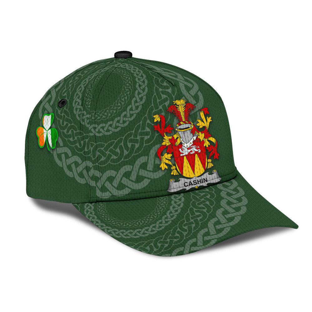 Clan Cashin Coat Of Arms - Irish Family Crest St Patrick's Day Classic CapLS59 Classic Cap - Cashin Coat Of Arms St Patrick's Day Classic Cap Irish Cap   