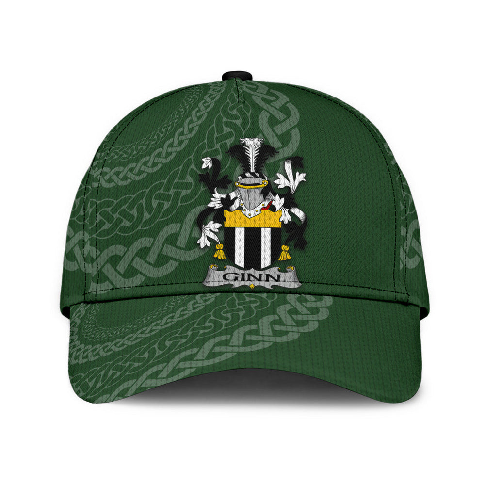 Clan Ginn Coat Of Arms - Irish Family Crest St Patrick's Day Classic CapTU35 Classic Cap - Ginn Coat Of Arms St Patrick's Day Classic Cap Irish Cap   