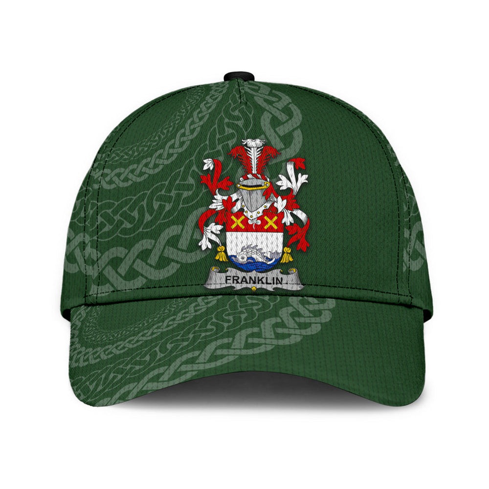 Clan Franklin Coat Of Arms - Irish Family Crest St Patrick's Day Classic CapWI83 Classic Cap - Franklin Coat Of Arms St Patrick's Day Classic Cap Irish Cap   