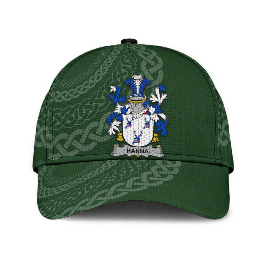 Clan Hanna Coat Of Arms - Irish Family Crest St Patrick's Day Classic CapKQ23 Classic Cap - Hanna Coat Of Arms St Patrick's Day Classic Cap Irish Cap   
