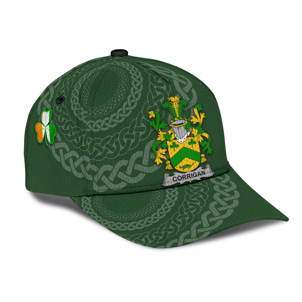 Clan Corrigan Coat Of Arms - Irish Family Crest St Patrick's Day Classic CapXY16 Classic Cap - Corrigan Coat Of Arms St Patrick's Day Classic Cap Irish Cap   
