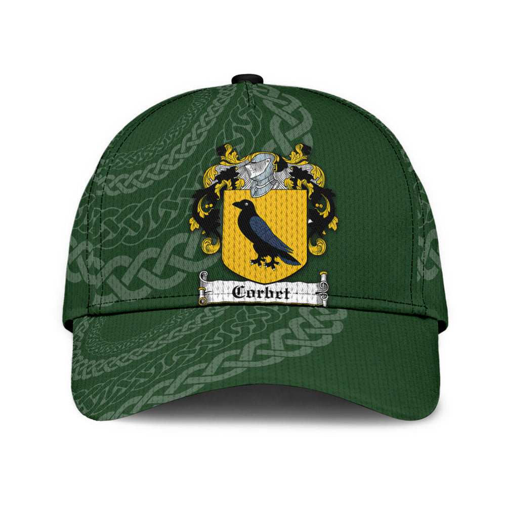 Clan Corbet Coat Of Arms - Irish Family Crest St Patrick's Day Classic CapDY17 Classic Cap - Corbet Coat Of Arms St Patrick's Day Classic Cap Irish Cap   