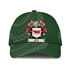Clan Cole Coat Of Arms - Irish Family Crest St Patrick's Day Classic CapLT18 Classic Cap - Cole Coat Of Arms St Patrick's Day Classic Cap Irish Cap   