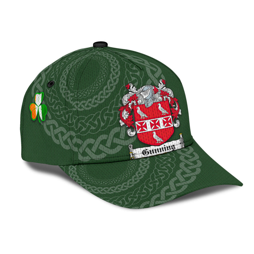 Clan Gunning Coat Of Arms - Irish Family Crest St Patrick's Day Classic CapDF27 Classic Cap - Gunning Coat Of Arms St Patrick's Day Classic Cap Irish Cap   