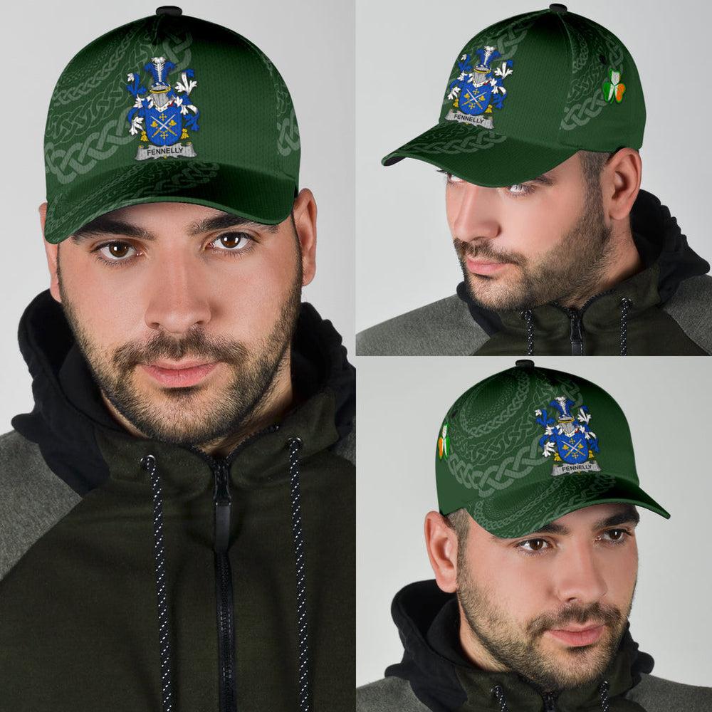 Clan Fennelly Coat Of Arms - Irish Family Crest St Patrick's Day Classic CapBZ44 Classic Cap - Fennelly Coat Of Arms St Patrick's Day Classic Cap Irish Cap   