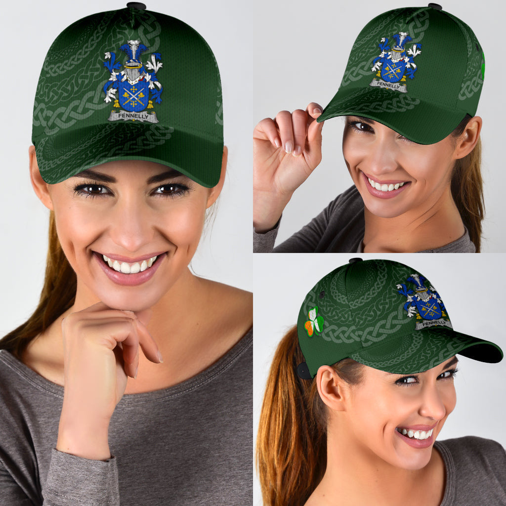 Clan Fennelly Coat Of Arms - Irish Family Crest St Patrick's Day Classic CapBZ44 Classic Cap - Fennelly Coat Of Arms St Patrick's Day Classic Cap Irish Cap   