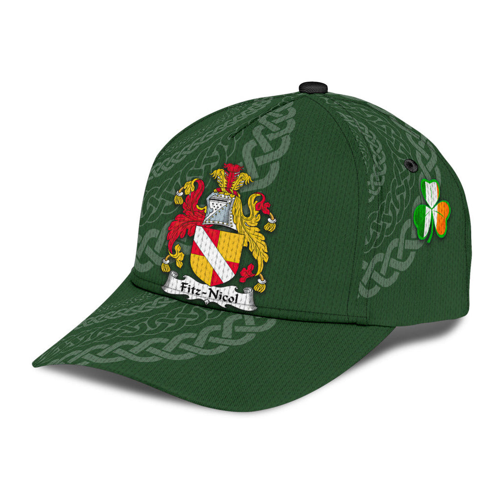 Clan Fitznicol Coat Of Arms - Irish Family Crest St Patrick's Day Classic CapJZ55 Classic Cap - Fitznicol Coat Of Arms St Patrick's Day Classic Cap Irish Cap   