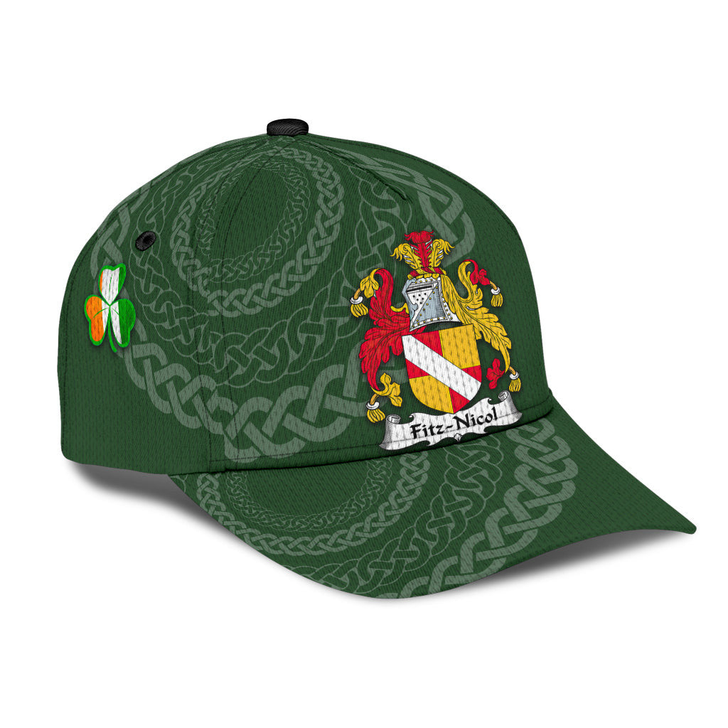 Clan Fitznicol Coat Of Arms - Irish Family Crest St Patrick's Day Classic CapJZ55 Classic Cap - Fitznicol Coat Of Arms St Patrick's Day Classic Cap Irish Cap   