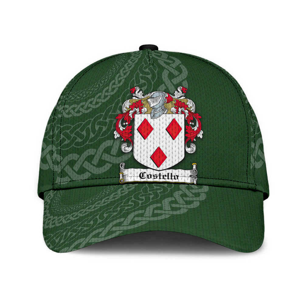 Clan Costello Coat Of Arms - Irish Family Crest St Patrick's Day Classic CapBH78 Classic Cap - Costello Coat Of Arms St Patrick's Day Classic Cap Irish Cap   