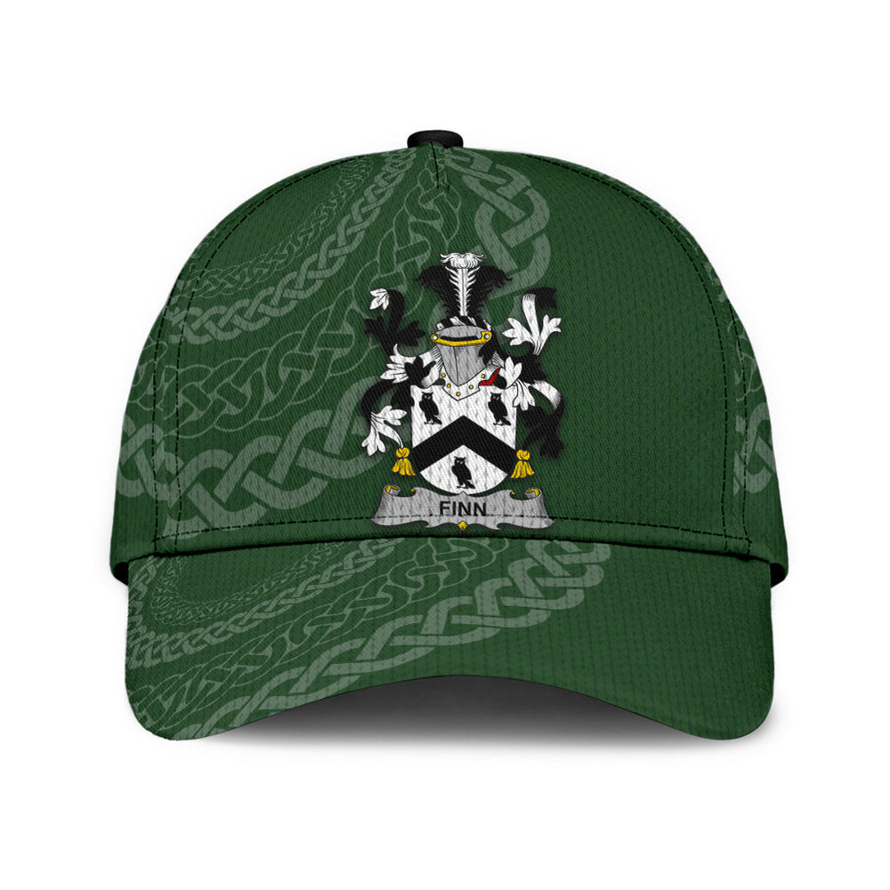 Clan Finn Coat Of Arms - Irish Family Crest St Patrick's Day Classic CapOX79 Classic Cap - Finn Coat Of Arms St Patrick's Day Classic Cap Irish Cap   