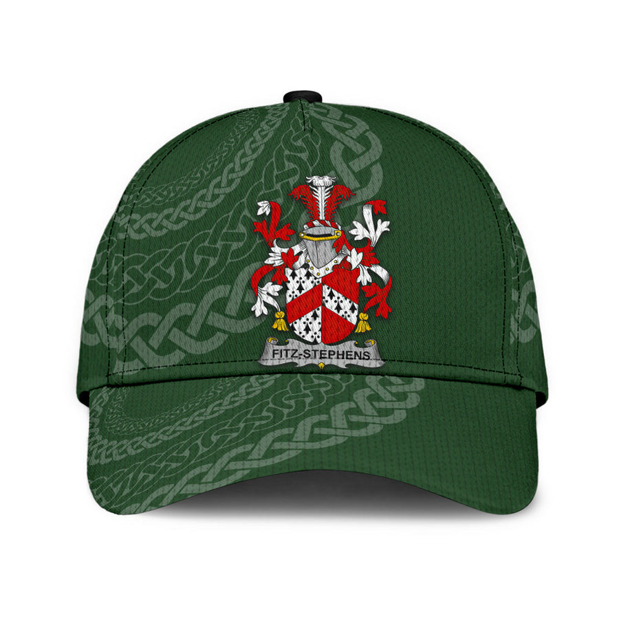 Clan Fitzstephens Coat Of Arms - Irish Family Crest St Patrick's Day Classic CapZT68 Classic Cap - Fitzstephens Coat Of Arms St Patrick's Day Classic Cap Irish Cap   