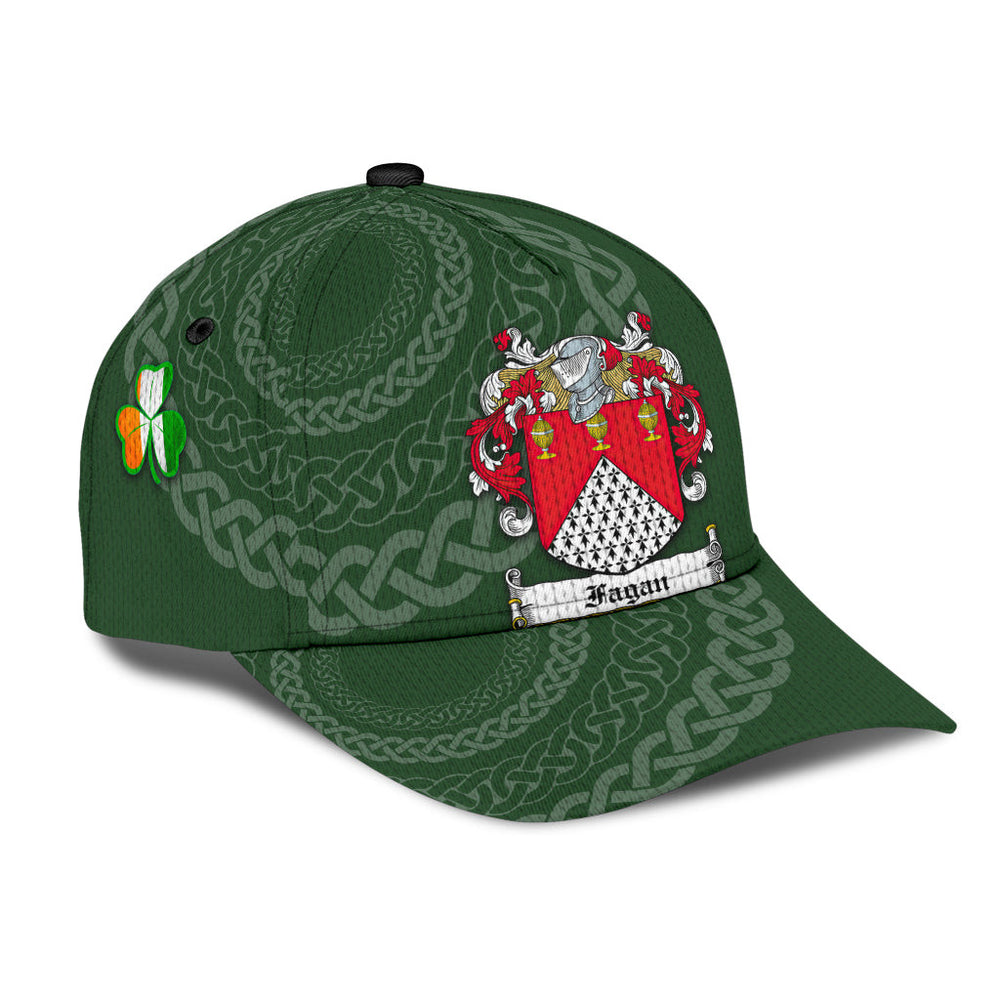 Clan Fagan Coat Of Arms - Irish Family Crest St Patrick's Day Classic CapPS63 Classic Cap - Fagan Coat Of Arms St Patrick's Day Classic Cap Irish Cap   
