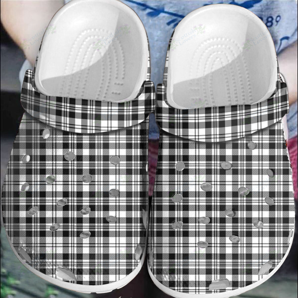 Clan Scott Black & White Modern Tartan Clogs Classic IC91 Scott Black & White Modern Tartan Tartan Today   