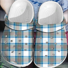 Clan Stewart Muted Blue Tartan Clogs Classic CF16 Stewart Muted Blue Tartan Tartan Today   
