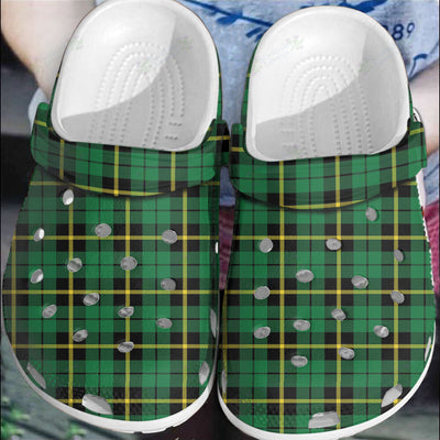 Clan Wallace Hunting Green Tartan Clogs Classic