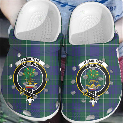 Clan Hamilton Hunting Modern Tartan Crest Clogs Classic MS56