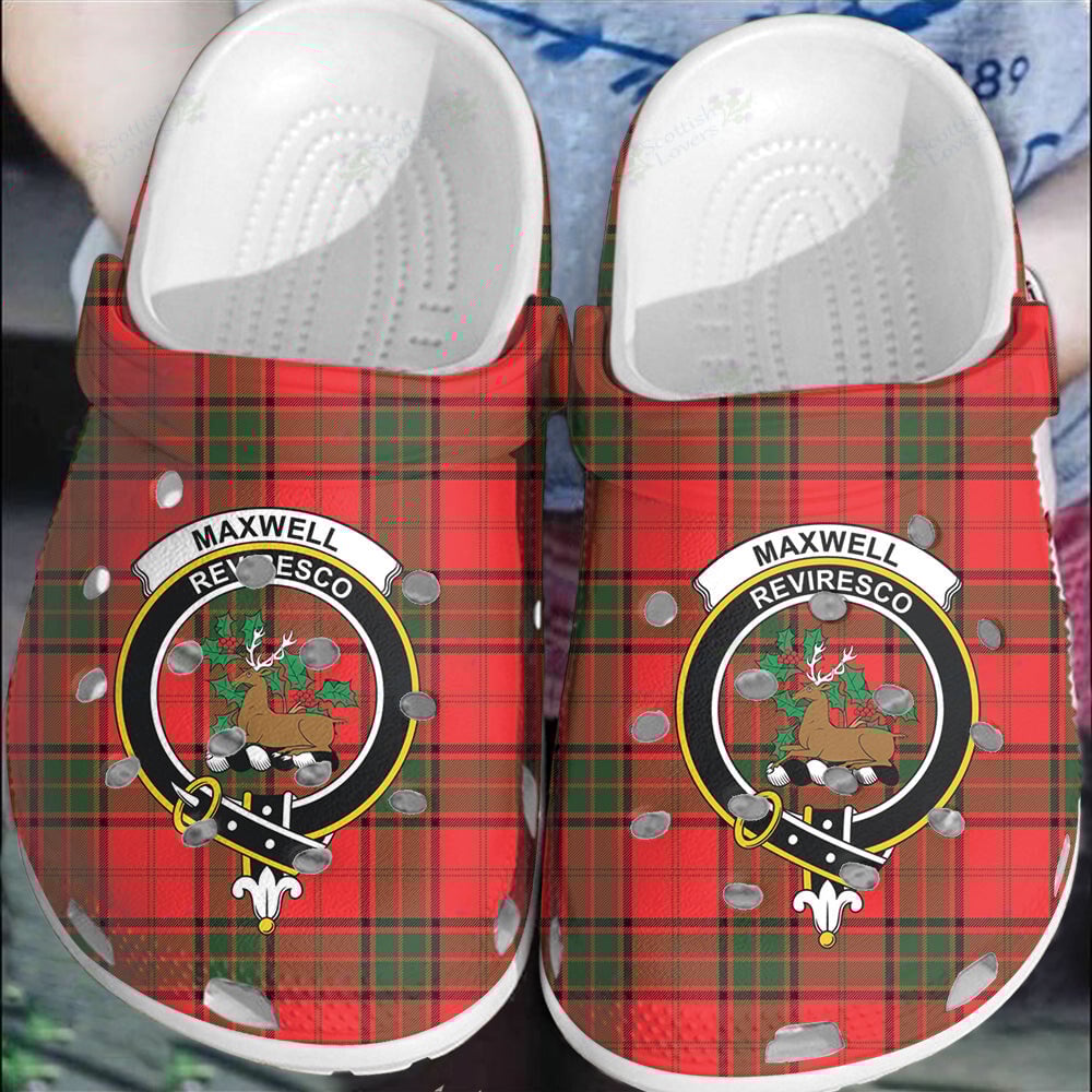 Clan Maxwell Modern Tartan Crest Clogs Classic EC23 Maxwell Modern Tartan Tartan Today   