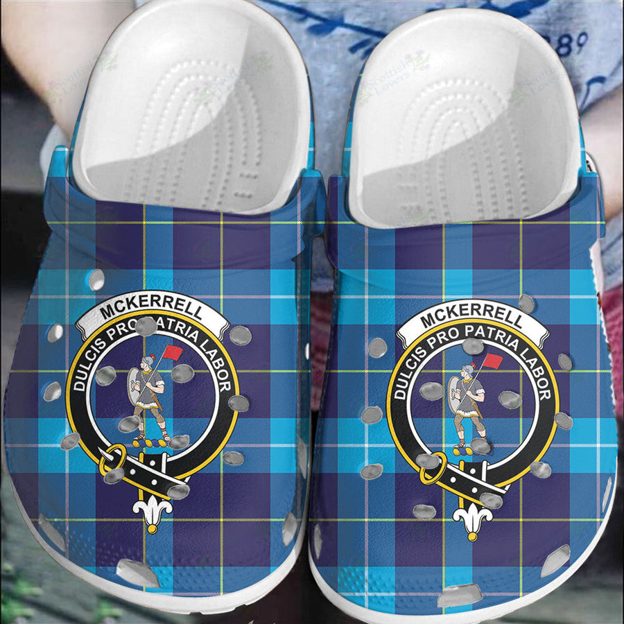 Clan McKerrell Tartan Crest Clogs Classic