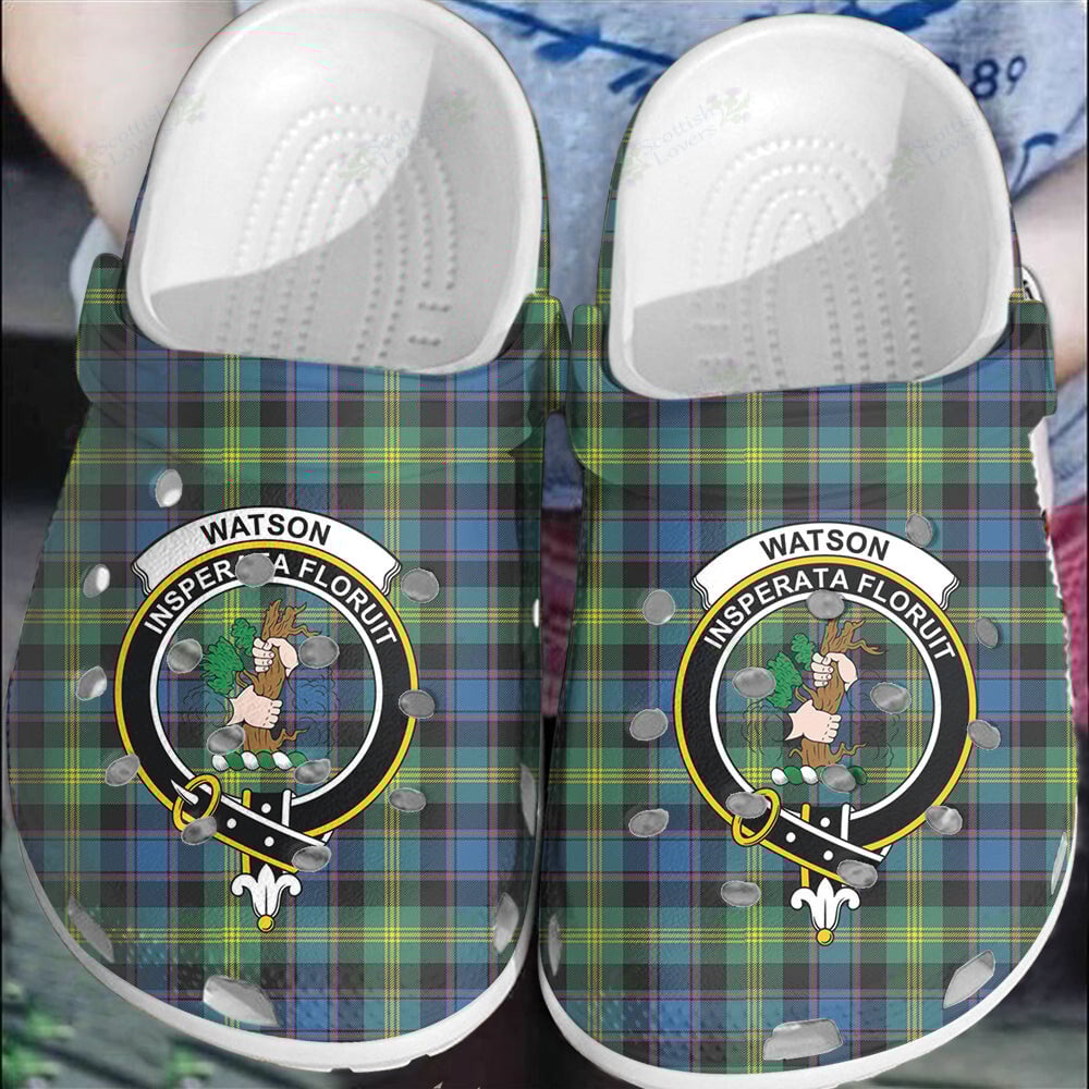 Clan Watson Ancient Tartan Crest Clogs Classic SQ67 Watson Ancient Tartan Tartan Today   
