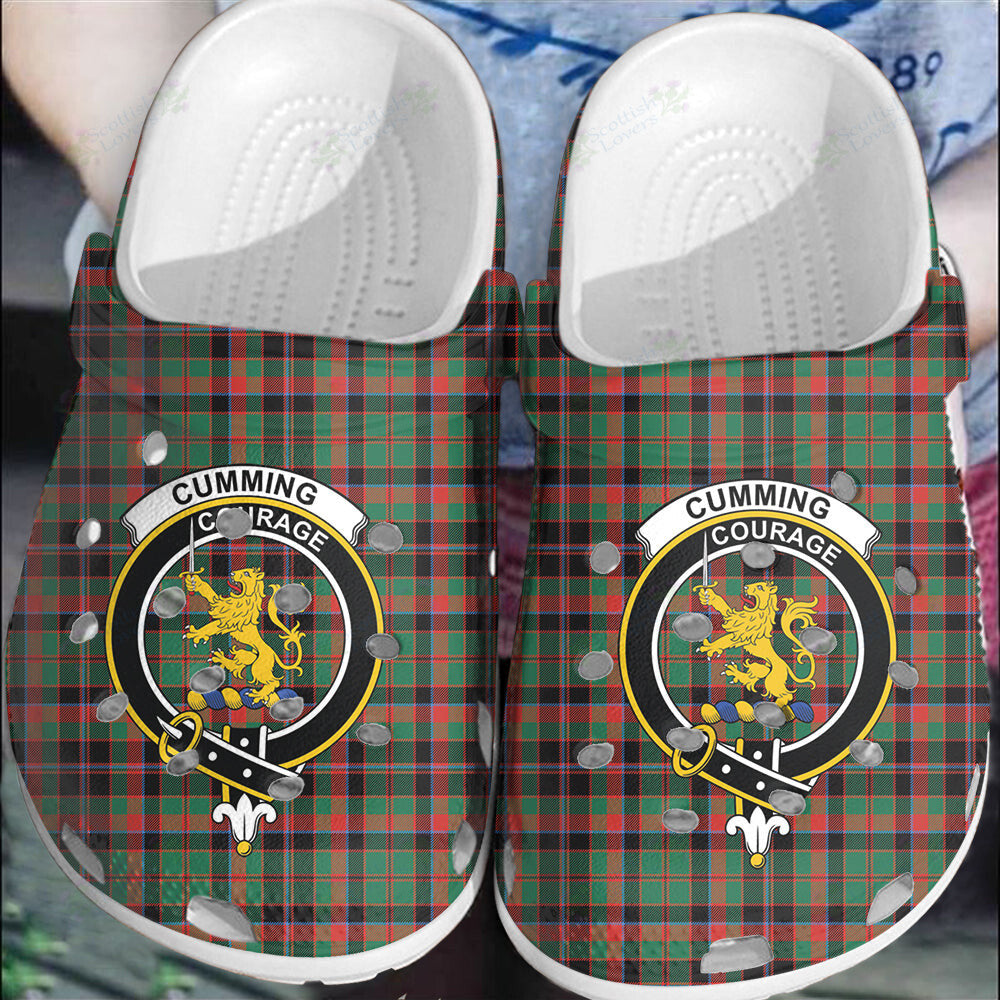 Clan Cumming Hunting Ancient Tartan Crest Clogs Classic OF24 Cumming Hunting Ancient Tartan Tartan Today   