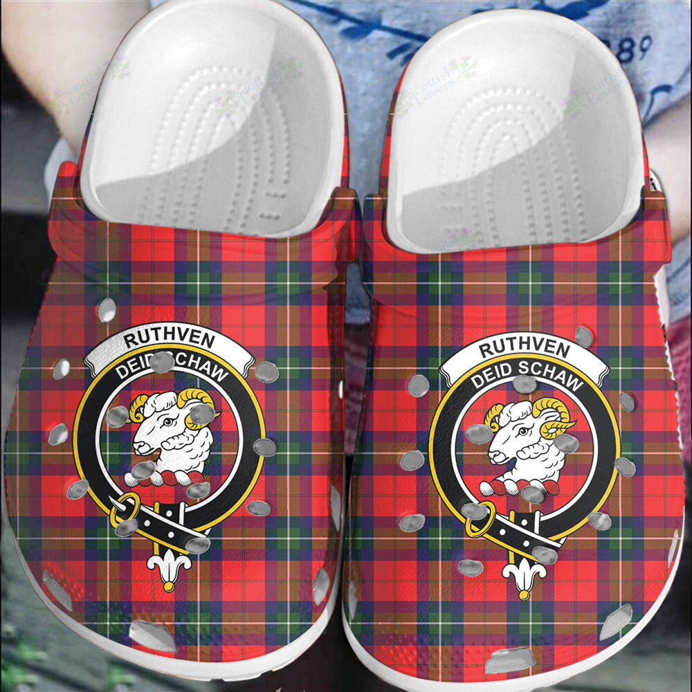 Clan Ruthven Modern Tartan Crest Clogs Classic QA85 Ruthven Modern Tartan Tartan Today   