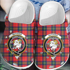 Clan Ruthven Modern Tartan Crest Clogs Classic QA85 Ruthven Modern Tartan Tartan Today   