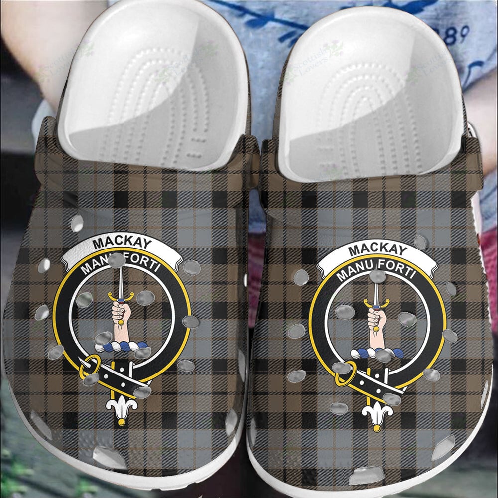Clan MacKay Weathered Tartan Crest Clogs Classic DJ80 MacKay Weathered Tartan Tartan Today   