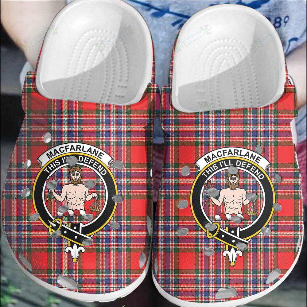 Clan MacFarlane Modern Tartan Crest Clogs Classic ZZ50 MacFarlane Modern Tartan Tartan Today   
