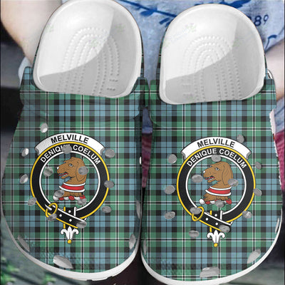 Clan Melville Tartan Crest Clogs Classic