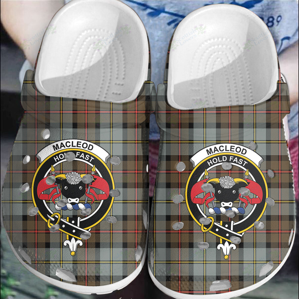 Clan MacLeod of Harris Weathered Tartan Crest Clogs Classic VQ76 MacLeod of Harris Weathered Tartan Tartan Today   