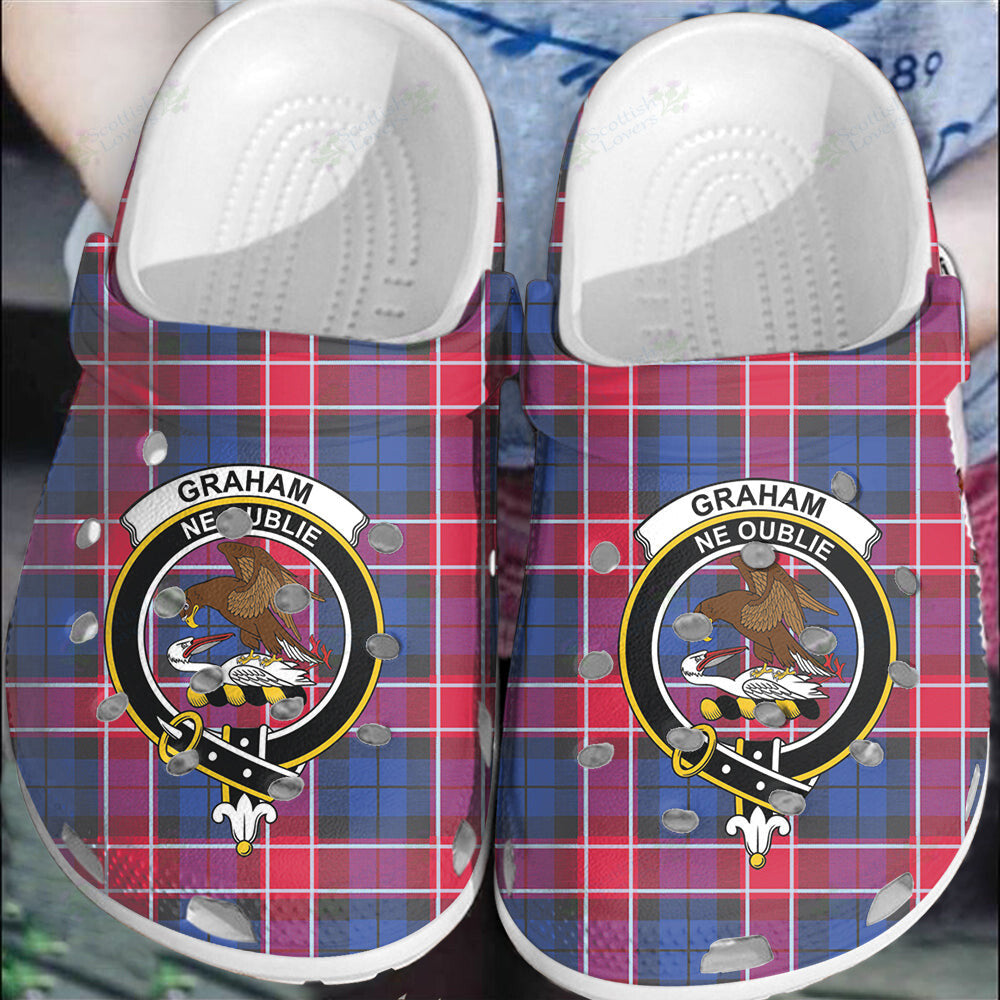 Clan Graham of Menteith Red Tartan Crest Clogs Classic FH43 Graham of Menteith Red Tartan Tartan Today   