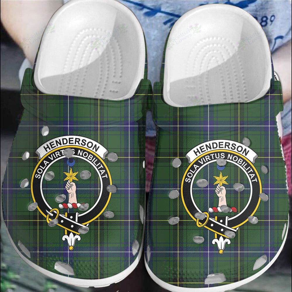 Clan Henderson Modern Tartan Crest Clogs Classic GU31 Henderson Modern Tartan Tartan Today   