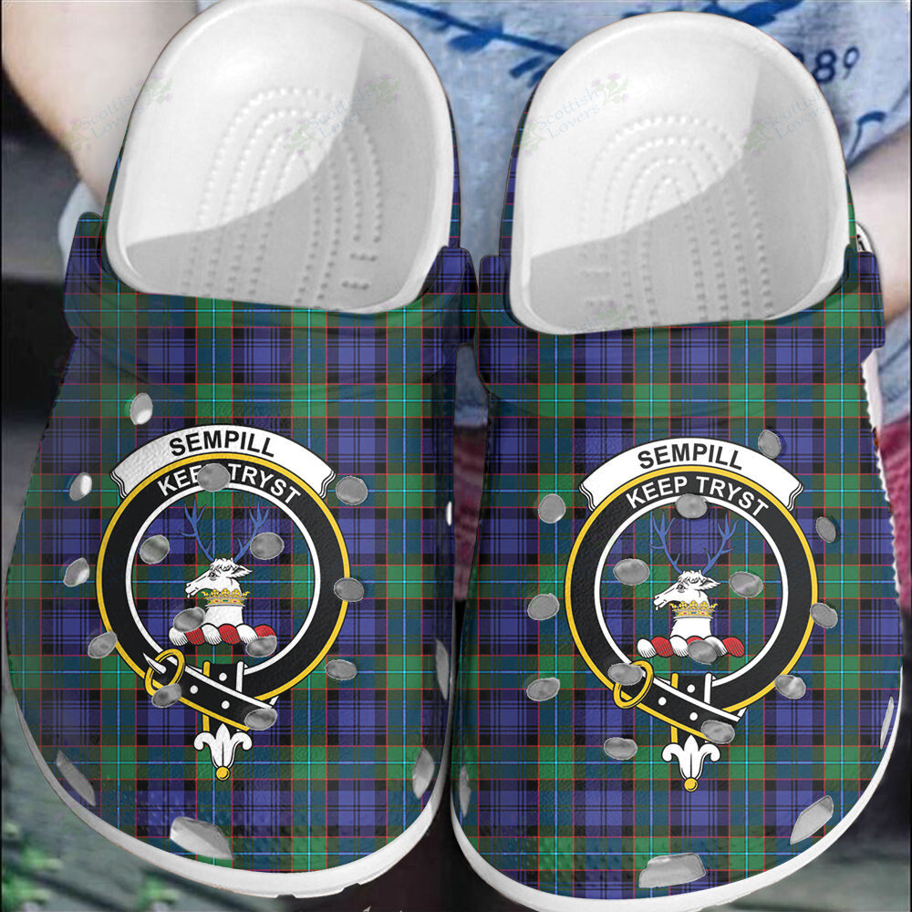 Clan Sempill Modern Tartan Crest Clogs Classic KL44 Sempill Modern Tartan Tartan Today   